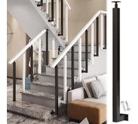 Kit di ringhiere Scale per Montaggio Laterale della Scale, mandrino Quadrati per Banche della Colonna Banister Post con parentesi Piane Regolabili a 270 ° (Colore: Nero 30pack, Dimensioni: 80