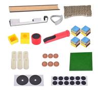 Kit di riparazione coda da biliardo, kit di riparazione bastone da biliardo, 28 x strumenti di sostituzione della coda da biliardo, pinze per coda da biliardo, punte per bastone da piscina