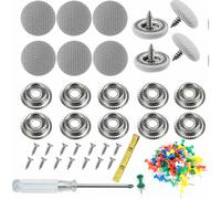 Kit di riparazione del rivestimento del tetto dell'auto da 60 pezzi, rivetti universali per finiture automobilistiche con 60 perni, 1 caccia