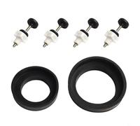 Kit di riparazione del serbatoio del WC con bulloni e dadi in acciaio inox con guarnizione in gomma compatibile con WC a giunto chiuso e valvole di scarico da 5,1 cm o 7,6 cm