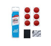 Kit di riparazione della camera d'aria Red Devils con toppe autoadesive rosse - confezione di 6 toppe autoadesive da 25 mm + carta pomice con istruzioni Weldtite Marron