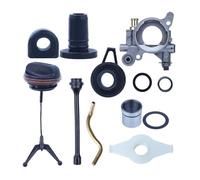 Kit di riparazione dell'oliatore adatto for motosega 372XP 365 372 371 362, tappo, ingranaggio a vite senza fine, manicotto, guarnizione in gomma, pezzo di ricambio