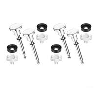 Kit di riparazione deviatore per vasca da bagno, 4 pezzi, con steli valvola cromata e valvole in plastica per sostituzione dello shunt del rubinetto, compatibile con dimensioni standard