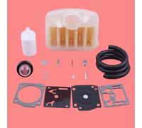 Kit di riparazione e ricostruzione del carburatore adatto for Hus 340 345 350 353 346XP, olio, primer, linea F, parti di ricambio for motosega.