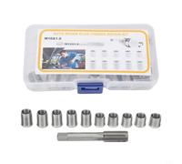 Kit di riparazione filettatura, 10 pezzi, M10 x 1,0, con inserti in acciaio | Questo kit di riparazione è composto da inserti in acciaio inossidabile durevoli e da un maschio filettato ad alte
