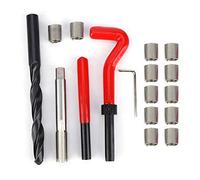 Kit di riparazione filettatura 17 pezzi, chiave per trapano torsione in acciaio inox, inserto filettato M12x1.25