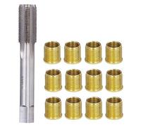 Kit di riparazione filettatura M14 per motori a benzina, inserti filettati danneggiati in metallo, set di rubinetti e matrici, kit di riparazione per acciaio, 13 pezzi
