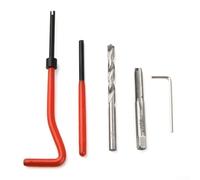 Kit di riparazione filettatura M6 con inserti in filo di acciaio inossidabile, per maschi e punte da trapano HSS, per riparazione di motori e auto, include chiave di riparazione