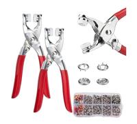 Kit di riparazione for bottoni in metallo con pinze - 100 pezzi di elementi di fissaggio for cucito e riparazioni(2PCS)