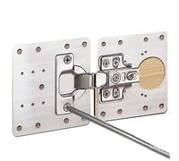 Kit di riparazione for cerniere for mobili, 1 pezzo, con staffe fisse piatte, piastre di montaggio for cerniere for porte e cassetti in acciaio inossidabile(B- 2sets)