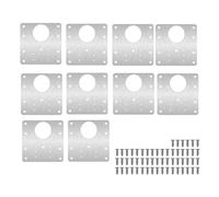 Kit di riparazione for cerniere nascoste con chiusura ammortizzata da 10 pezzi for mobili e armadi - Piastre di montaggio in acciaio inossidabile di alta qualità