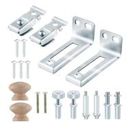 Kit di riparazione hardware per porta bifold, confezione da 6, kit di riparazione completo per porte scorrevoli, include ruote guida e staffe in metallo