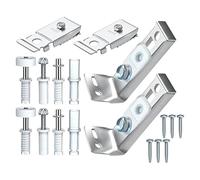 Kit di riparazione hardware per porte - Bi-Fold Door Hardware Set in acciaio inossidabile | Sliding DooÃs Top & Bottom Bracket Hinge | Parti di ricambio 9 pezzi 18 pezzi opzioni, Double Folding