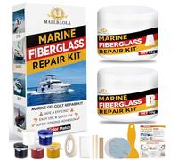 Kit di Riparazione in Vetroresina Marina, Kit di Riparazione Gel per Barche, Kit Riparazione Vetroresina, Vetroresina Kit Riparazione per Riparare Fori Schegge Crepe (Abbinamento Colore)
