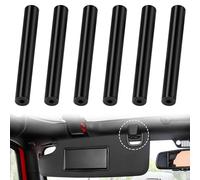 Kit di riparazione parasole per Jeep Wrangler, JK JKU 2007 - 2017, lato conducente e passeggero, confezione da 6 (nero)
