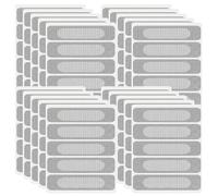 Kit di riparazione patch per schermo da 100 pezzi Nastro autoadesivo per riparazione schermo per finestra Toppe in rete traspirante grigia per fori di scarico per porte e finestre