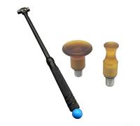 Kit di riparazione per ammaccature in acciaio al carbonio senza vernice, con martello e teste di maschiatura, per tutti i tipi di superfici metalliche piane, tra cui automobili ed era (3 pezzi)