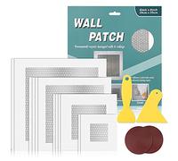 Kit di riparazione per cartongesso, 12 pezzi, kit di toppe per riparazione pareti in alluminio, kit di toppe autoadesive da 2/4/6/8", kit di strumenti di riparazione per cartongesso per soffitti