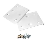 Kit di riparazione per cerniere per porta credenza, color crema, include 2 piastre e viti di fissaggio.