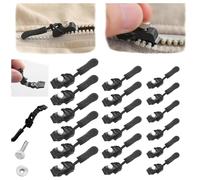 Kit di riparazione per cerniere, set universale per riparazione istantanea con denti scorrevoli e testa a vite di 3 dimensioni diverse, set di ricambio rimovibile per la riparazione di cerniere per