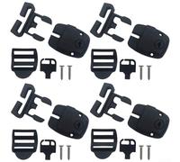 Kit di riparazione per copertura spa, set da 4 o 8 pezzi con cursori chiavi, viti, meccanismo di bloccaggio in plastica per la manutenzione e la sicurezza dei bambini (set di 4:)