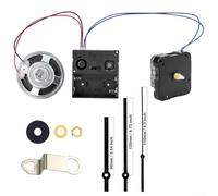 Kit di riparazione per lancette e movimento dell'orologio che supporta vari schemi di suoneria e si adatta a pannelli dell'orologio con diverse lunghezze dell'albero (17 mm nero)