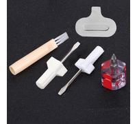 Kit di riparazione per macchina da cucire, 5 pezzi, cacciavite per macchina da cucire, strumento di rimozione del filo, cacciavite per la rimozione del filo, cacciavite e spazzola di pulizia