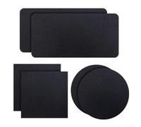 Kit di riparazione per materasso con retro automatico, include forme rettangolari, quadrate e rotonde per la manutenzione di fori e strappi del tappetino da salto