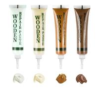 Kit di riparazione per mobili in legno, stucco per ritocchi in legno di quercia marrone, crema e bianco sporco, kit di riparazione per graffi, crepe, fori, macchie, facile da usare