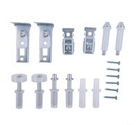 Kit di riparazione per porte bifold con perni superiori e inferiori in metallo, ruote guida, staffe e viti per una funzionalità affidabile della porta pieghevole, confezione da 18