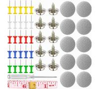 Kit di riparazione per rivestimento del tetto dell'auto da 65 pezzi con rivetti, perni, cacciavite e metro a nastro per veicoli.