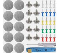 Kit di riparazione per rivestimento del tetto dell'auto da 65 pezzi con rivetti, perni, cacciavite e metro a nastro per rivestimenti interni