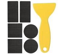 Kit di riparazione per tappeto elastico - nastro per tappeto elastico | 3 toppe a forma di raschietto per fori giardino rimbalzo giochi sport all'aperto