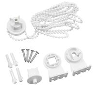 Kit di Riparazione per Tende a Rullo, Raccordi Tende Avvolgibili, Ricambio per Tende a Rullo, Plastica Raccordo Cieco a Rulli con Catena e Viti Utilizzato per Tubo Tenda Diametro 28mm, Bianco