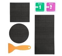 Kit di Riparazione per Trampolino con Toppe | Nastro Adesivo per Buchi | 3 Forme Quadrata Rettangolare Rotonda con Rinforzi Autoadesivi | Set di Riparazione per Lacerazioni o Danneggiamenti del