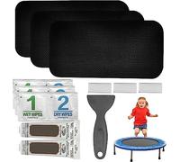 Kit di riparazione per trampolino, rettangolare, 20,3 x 10,2 cm, resistente, tappetino per la riparazione di tappeti elastici o fori