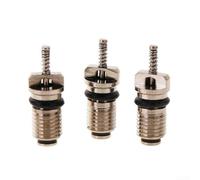 Kit di riparazione per valvole A/C, 9 pezzi, con 6 nuclei piccoli + 3 grandi in rame-ottone e 1 strumento di rimozione per sistemi R134a, compatibile con