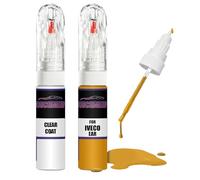 Kit di riparazione per vernice per Iveco Giallo, Caterpillar Ear + vernice trasparente per ritocchi
