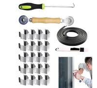 Kit di riparazione per zanzariere - Kit di ricambio per zanzariera per finestra e porta 24 pezzi - Accessori per la casa per piscina giardino esterno campeggio auto garage portico e cancello