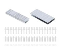 Kit di Riparazione Persiane con Perni a Molla e Stantuffo | Ferro, Plastica e Gomma, Fissaggio Sicuro per Lamelle Allentate, Bianco, Manutenzione Domestica