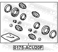 Kit di riparazione pinza freno Assale anteriore 0175-ACU20F FEBEST