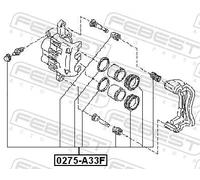 Kit di riparazione pinza freno Assale anteriore 0275-A33F FEBEST per NISSAN