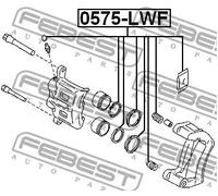Kit di riparazione pinza freno Assale anteriore 0575-LWF FEBEST per MAZDA MPV I