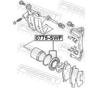 Kit di riparazione pinza freno Assale anteriore 0775-SWF FEBEST per SUZUKI