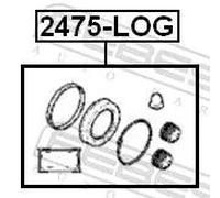 Kit di riparazione pinza freno Assale anteriore 2475-LOG FEBEST per PEUGEOT FIAT