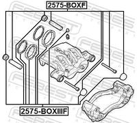 Kit di riparazione pinza freno Assale anteriore 2575-BOXIIIF FEBEST per PEUGEOT