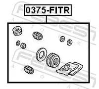 Kit di riparazione pinza freno Assale posteriore 0375-FITR FEBEST per HONDA