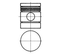 Kit di riparazione, pistone/canna del cilindro KOLBENSCHMIDT 91130967