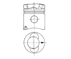 Kit di riparazione, pistone/canna del cilindro KOLBENSCHMIDT 93741960