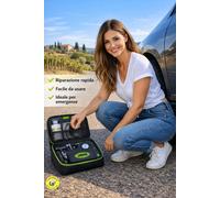 Kit riparazione pneumatici-compressore 12V - sigillante 100 km SOS foratura JBM